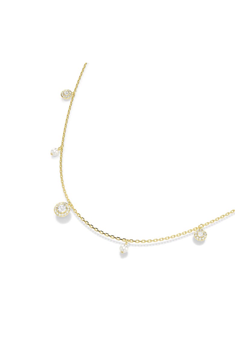 Swarovski Una Angelic Strandage Necklace, Alternate, color, Gold/ White
