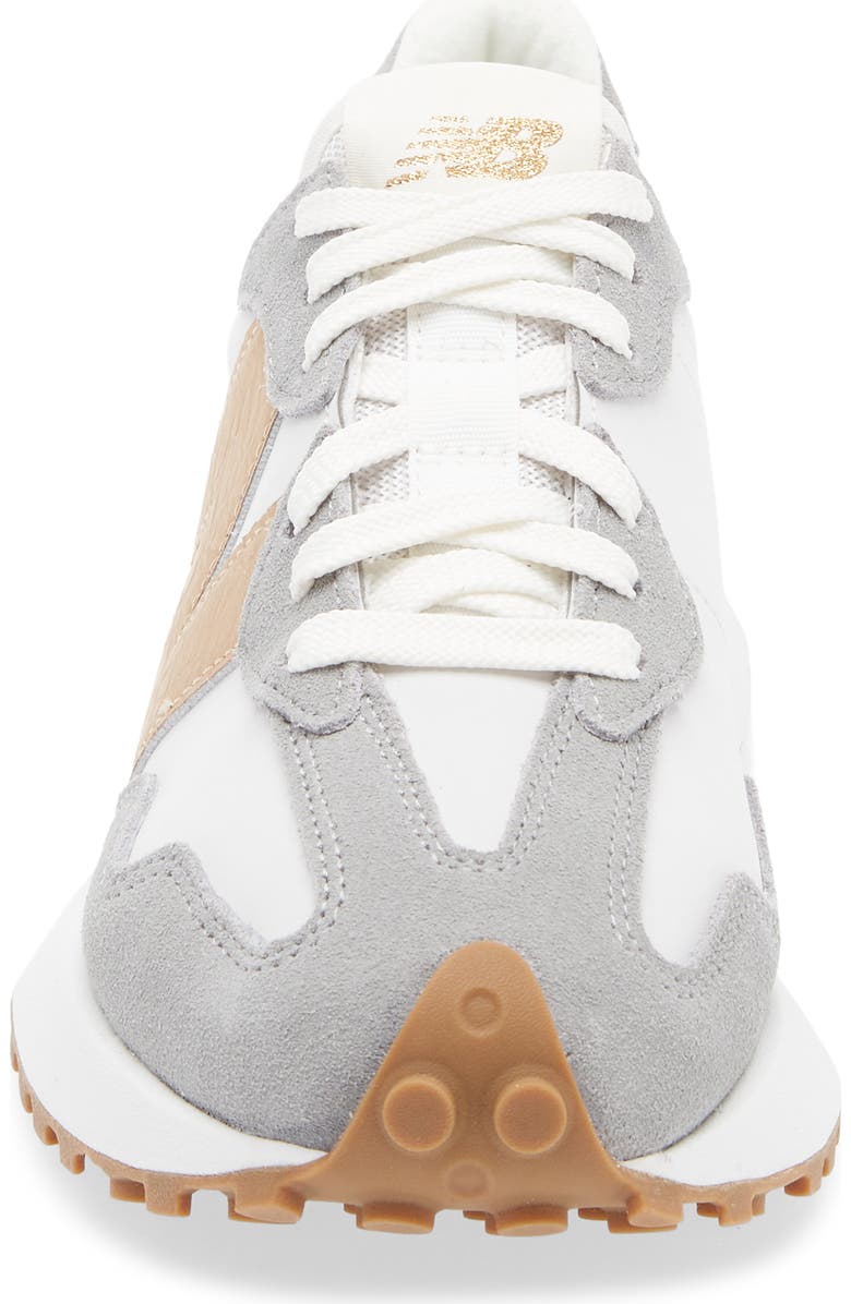 New Balance 327 Sneaker, Alternate, color, Grey Matter/ Gold Metallic