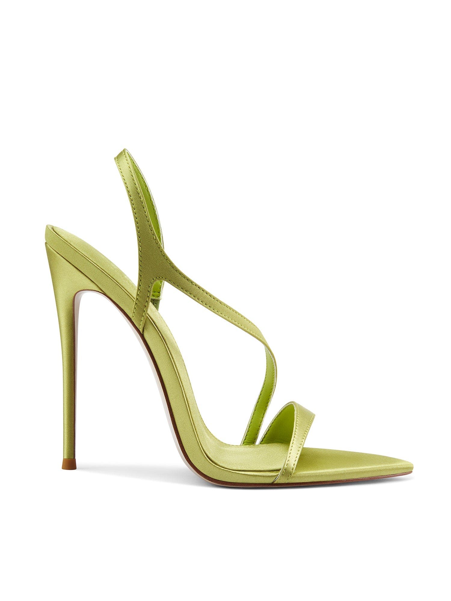 FEMME Vesper Sandal, Main, color, Chartreuse Satin