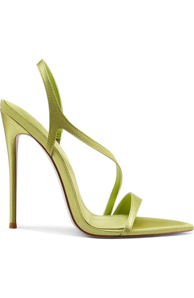 FEMME Vesper Sandal, Main, color, Chartreuse Satin