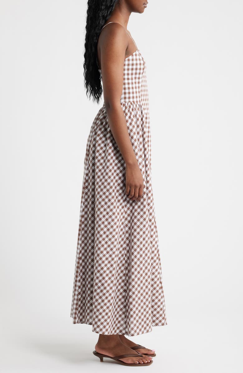 Lucy Paris Kalley Sleeveless Cotton Maxi Dress, Alternate, color, Brown