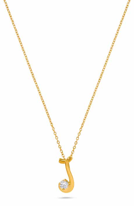 H.J. Namdar Diamond Letter J Necklace
