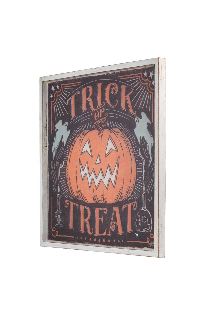 Northlight Trick or Treat Jack-O-Lantern Halloween Wall Sign - 18.75", Alternate, color, Orange