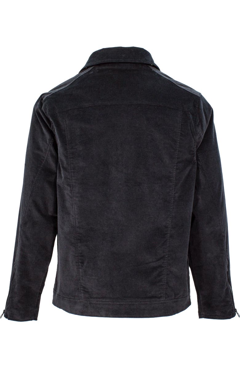 Lords of Harlech Rocky Velvet Biker Jacket, Alternate, color, Velvet Black