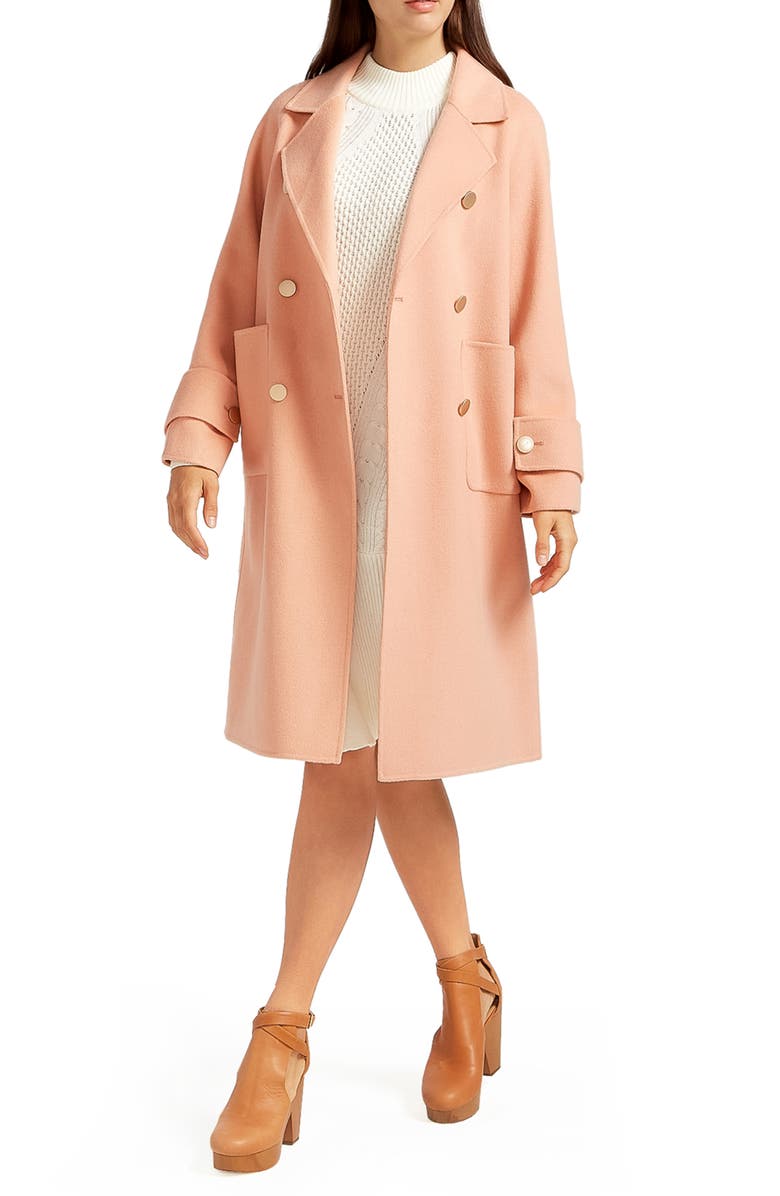 Belle & Bloom Rumour Has It Oversize Double Breasted Wool Blend Coat, Alternate, color, 