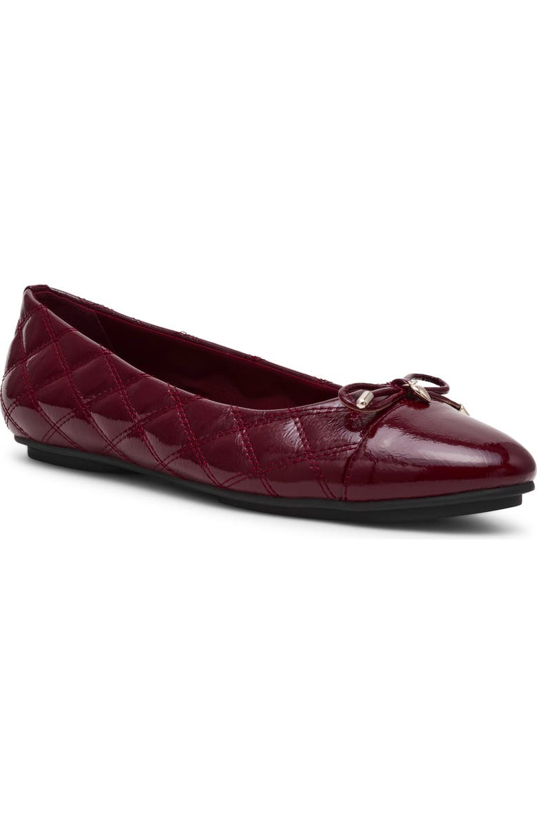 Anne Klein Luci Cap Toe Ballet Flat, Main, color, Bordeaux