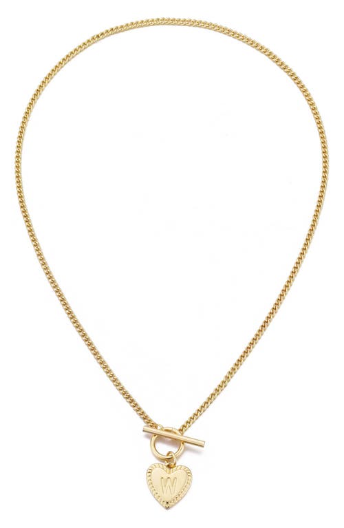 Adornia Initial Heart Toggle Necklace