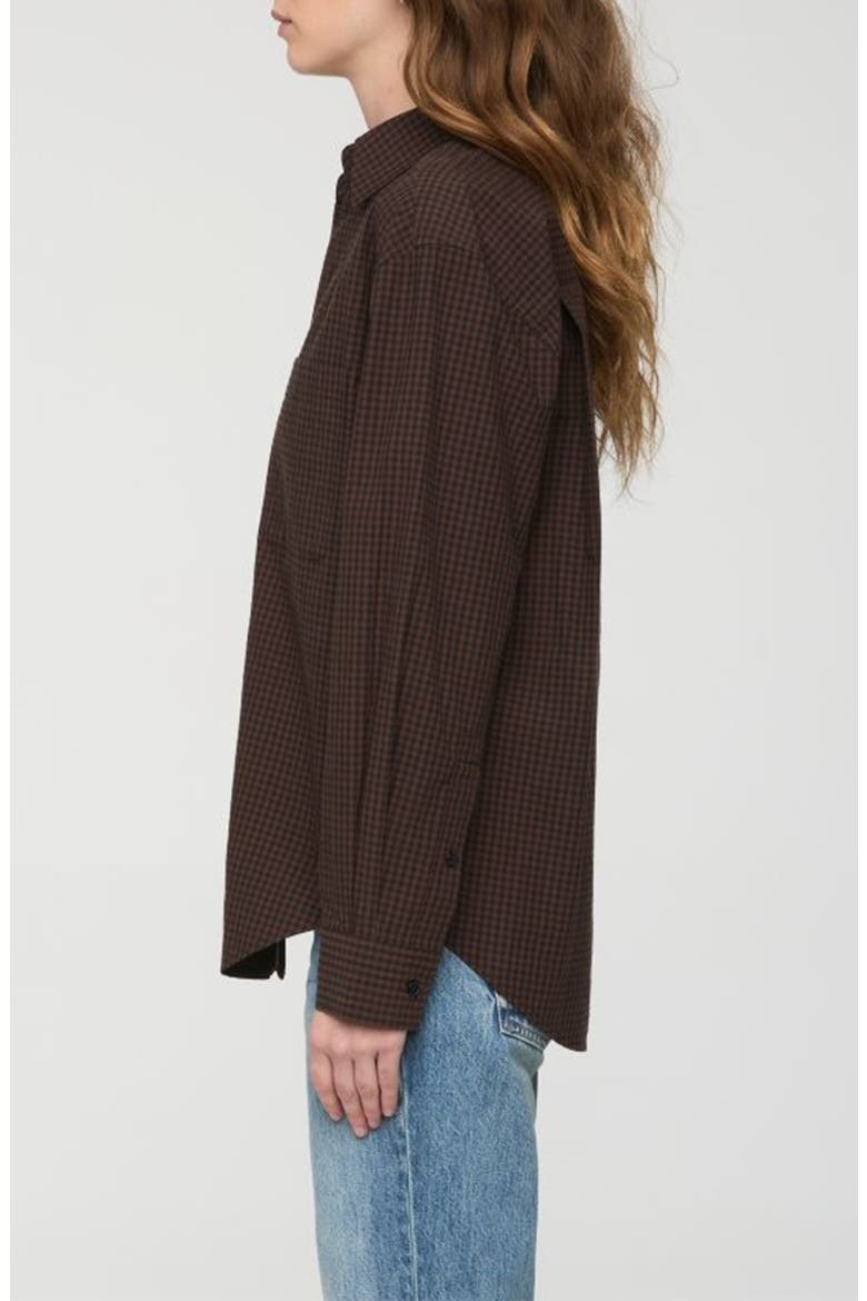 Mila Check Shirt, Alternate, color, HOT TODDY