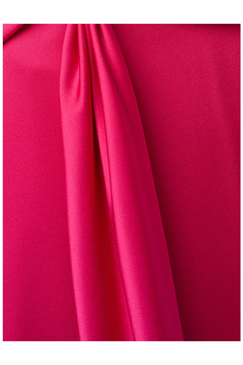 Crepe Back Satin Cocktail Maxi Dress, Alternate, color, BRIGHT ROSE