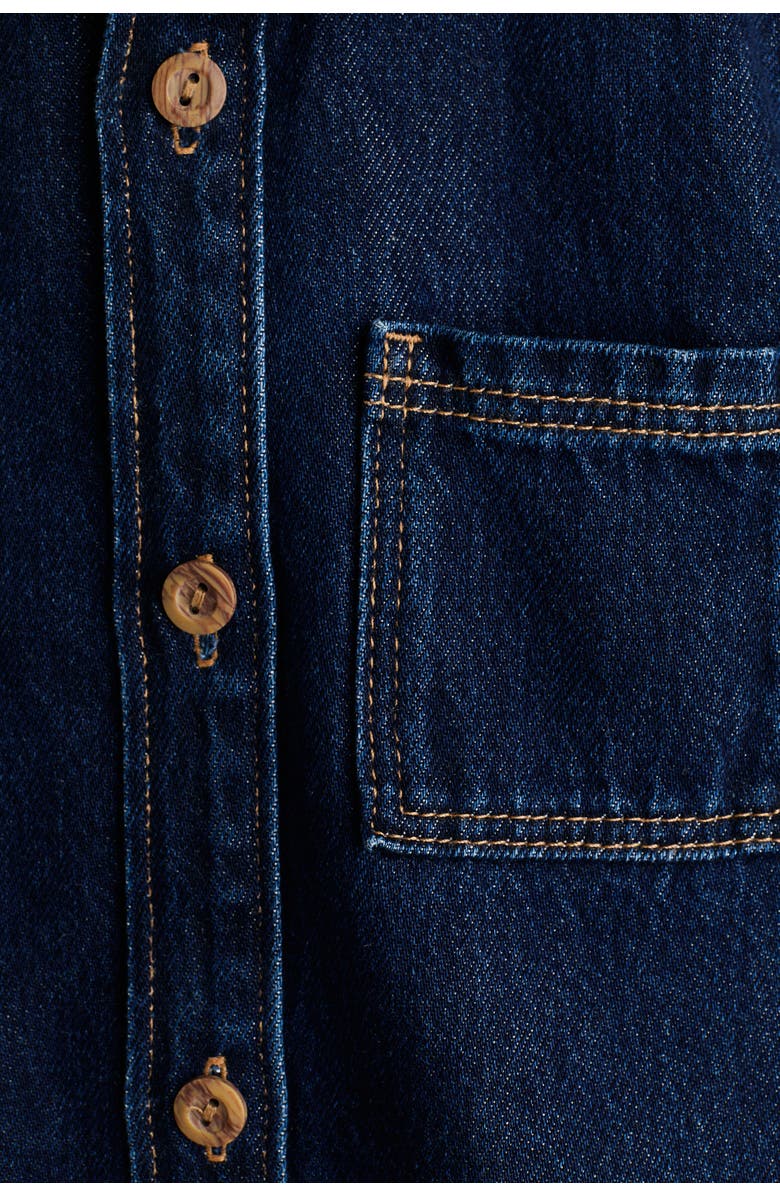 H&M Denim Overshirt, Alternate, color, Dark Denim Blue