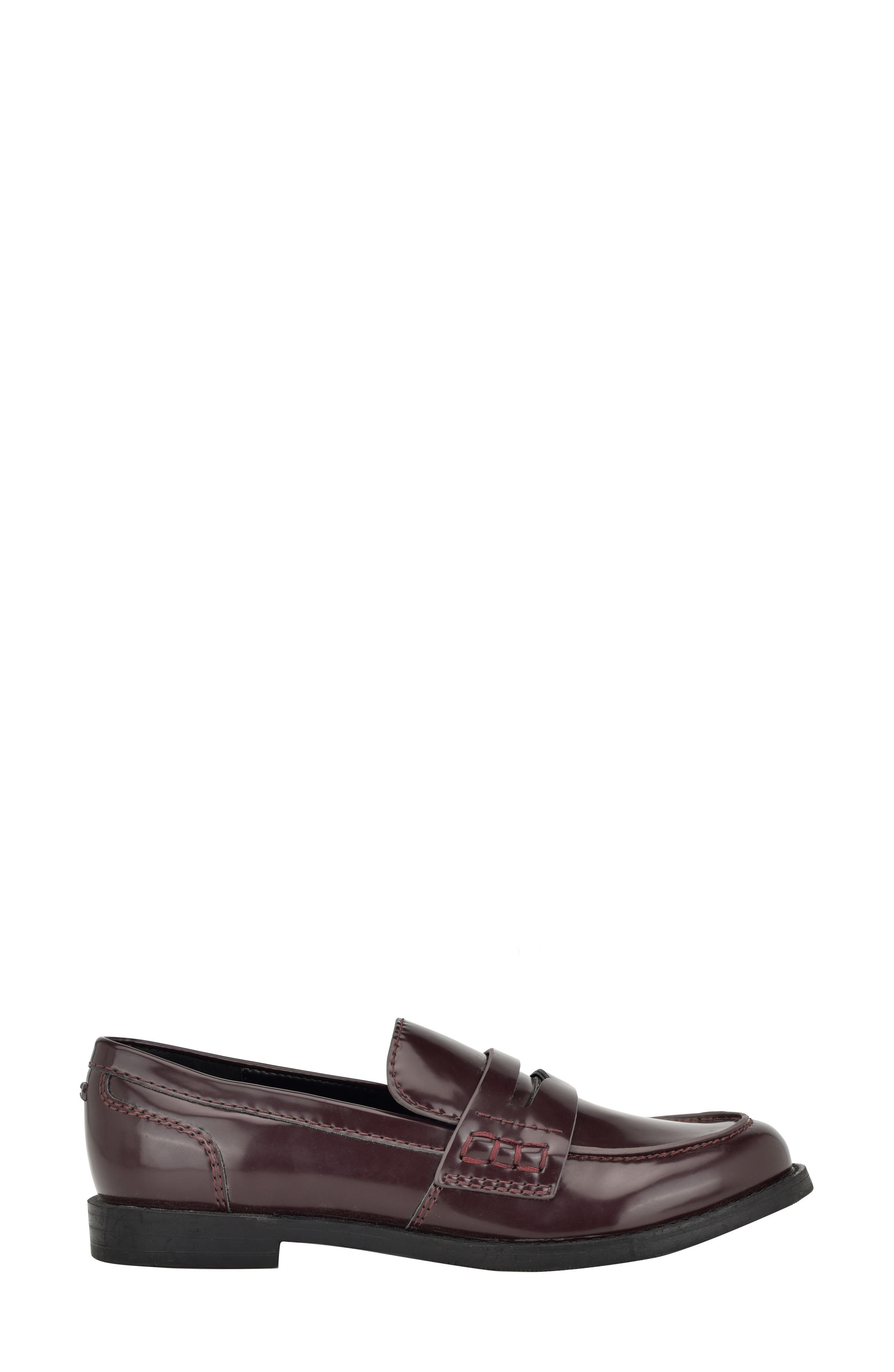 Farrel Penny Loafer, Alternate, color, DARK RED