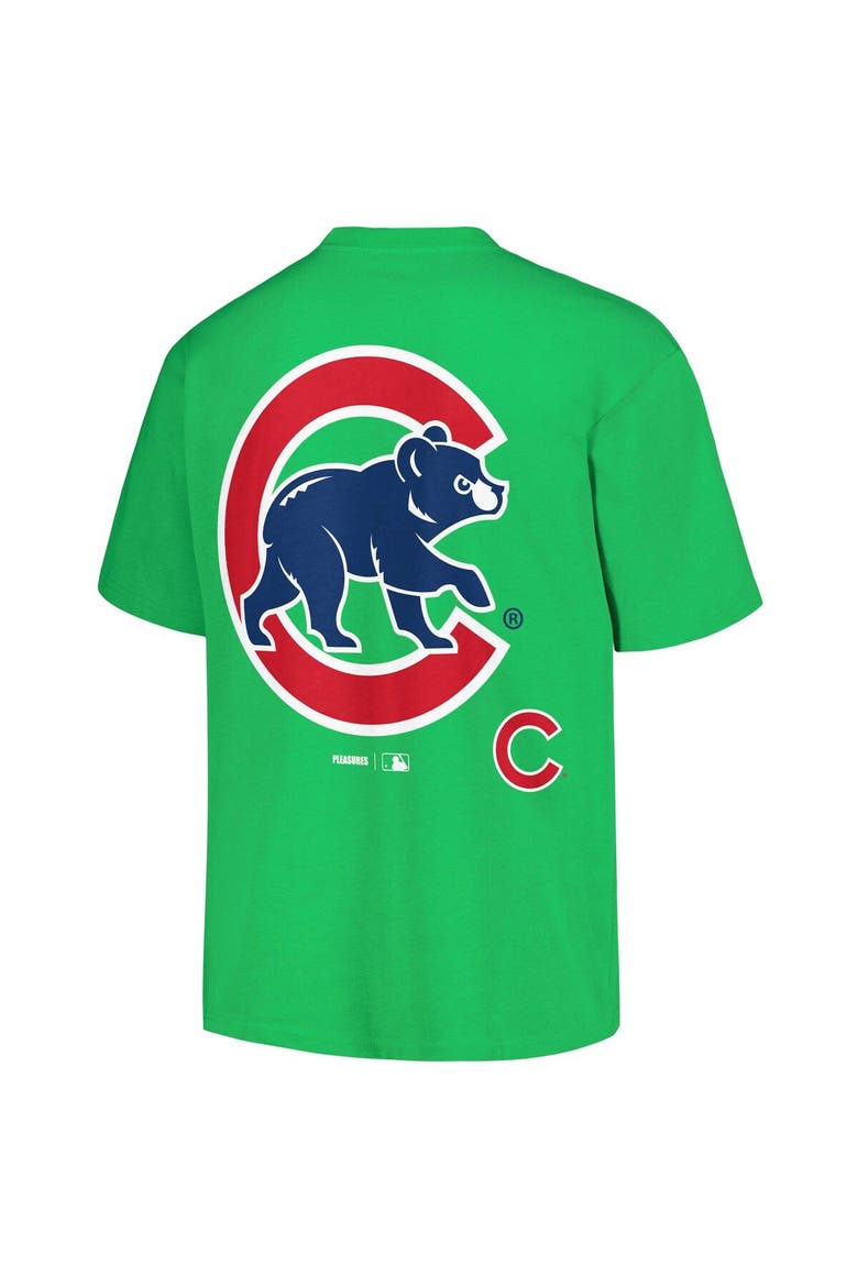Men's PLEASURES  Green Chicago Cubs Ballpark T-Shirt, Alternate, color, Green