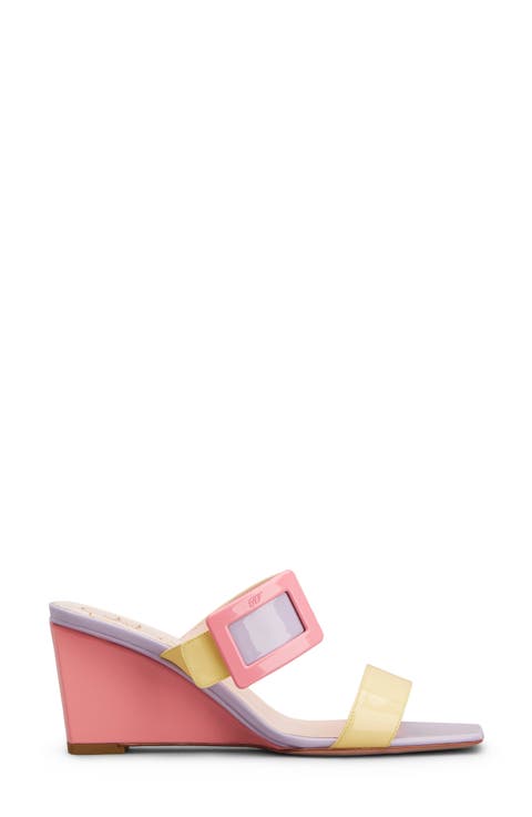 Belle Vivier Colorblock Wedge Sandal (Women)