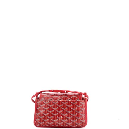 Pre-owned Goyard  Goyard Plumet Clutch Wallet Coated Canvas In Red