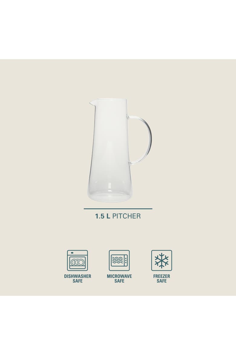 Boozy Brunch Glass Pitcher & Tumbler Drinkware Set, Alternate, color, Clear