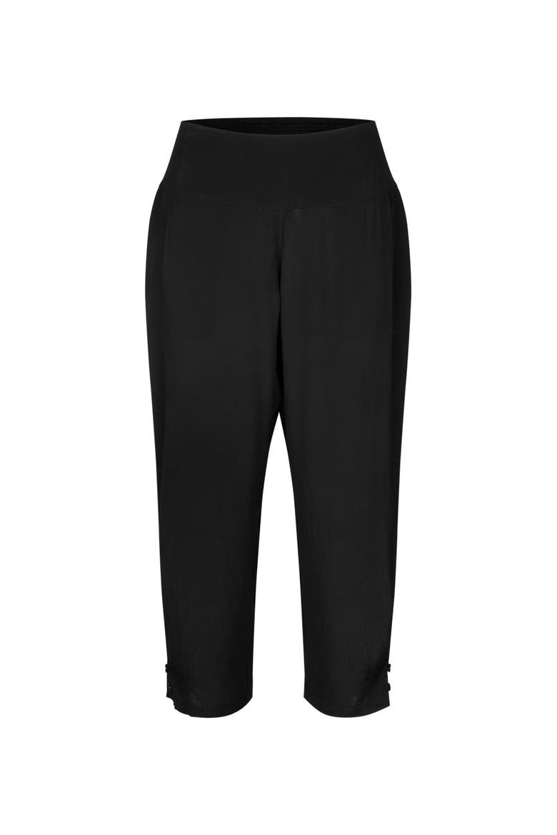 MaPenna High-Waist Draped Trousers, Alternate, color, Black