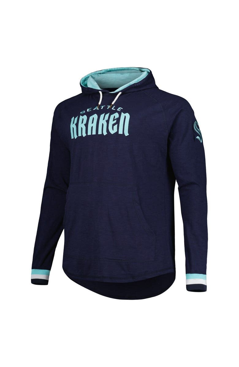 Mitchell & Ness Men's Mitchell & Ness Deep Sea Blue Seattle Kraken Big & Tall Legendary Raglan Pullover Hoodie, Alternate, color, Navy