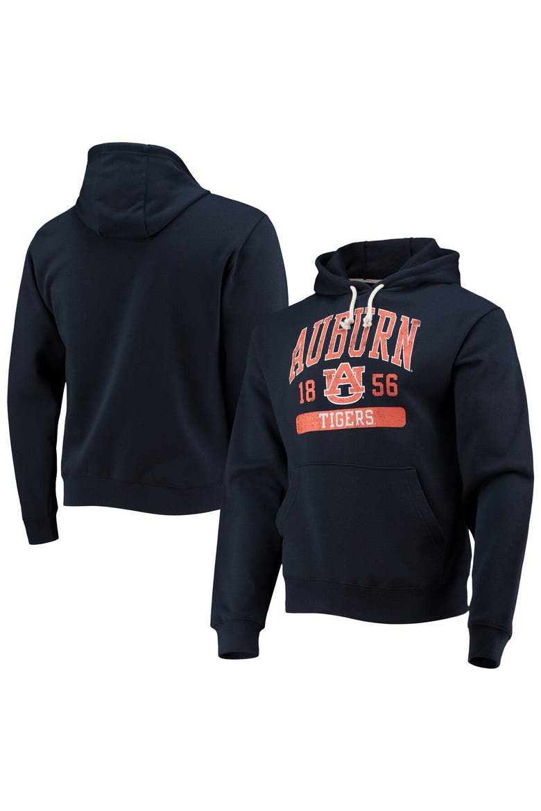 Men's League Collegiate Wear Navy Auburn Tigers Volume Up Essential Fleece Pullover Hoodie, Main, color, Navy