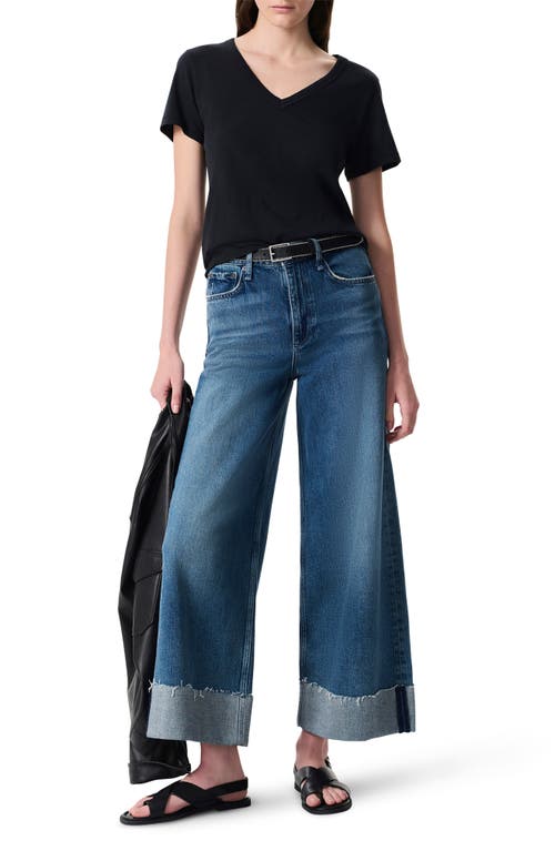 Rag & Bone Sofie High-rise Wide-leg Ankle Cuff Jeans In Atlantic