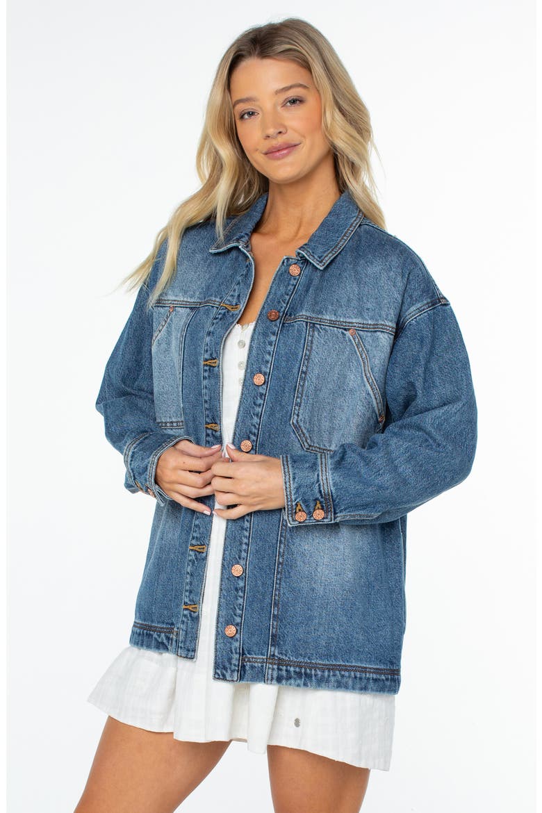 Lost Treasure Denim Jacket, Alternate, color, MOLTEN SHR