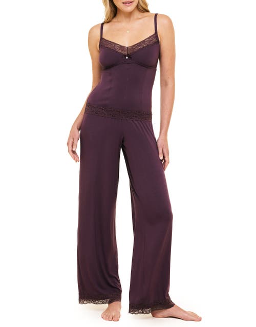 Adore Me Suzanna Pajama Cami And Pants Set In Purple