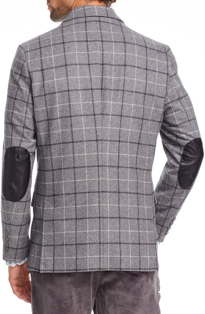 Brooklyn Brigade Plaid Wool Blazer, Alternate, color, Grey