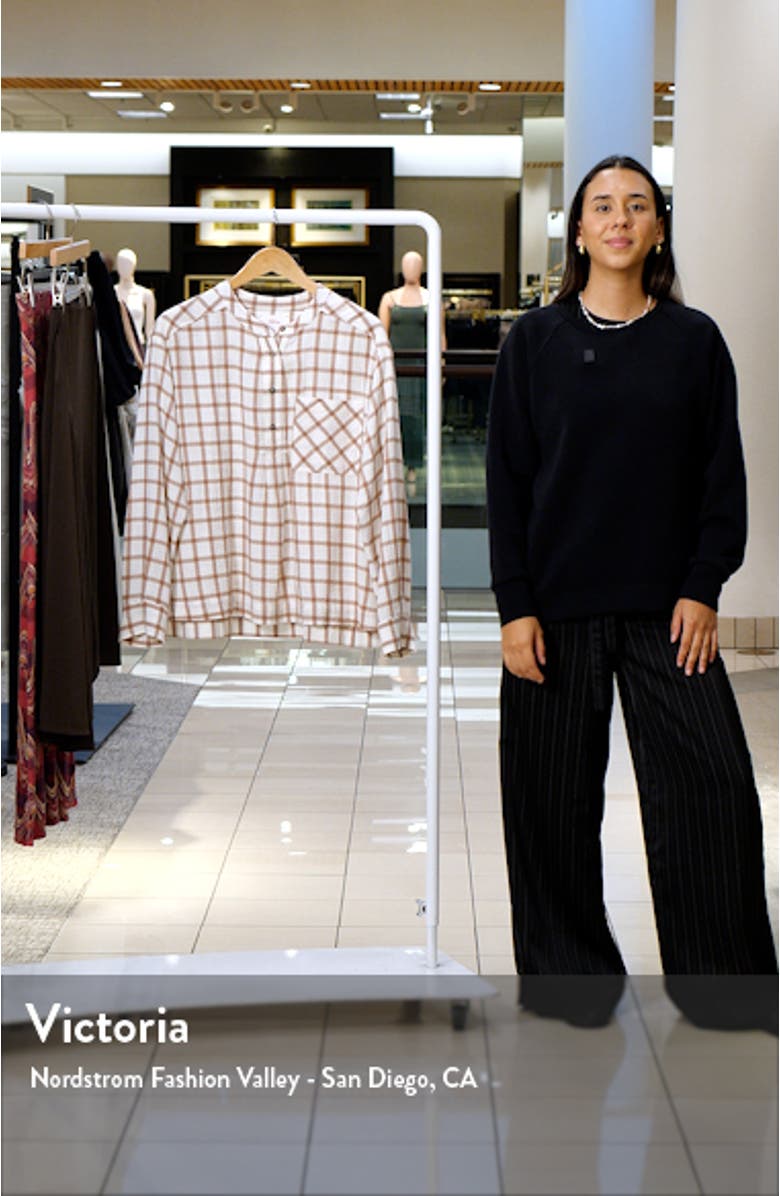 Makenzie Windowpane Check Popover Top, sales video thumbnail