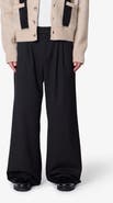 mnml Pleated Wide Leg Cotton Blend Pants