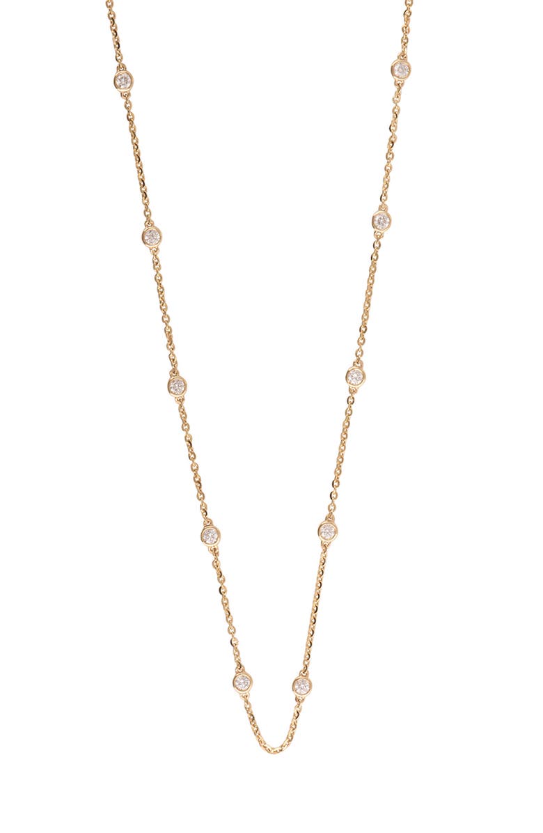 Badgley Mischka Collection Lab Created Diamond Station Necklace, Alternate, color, 