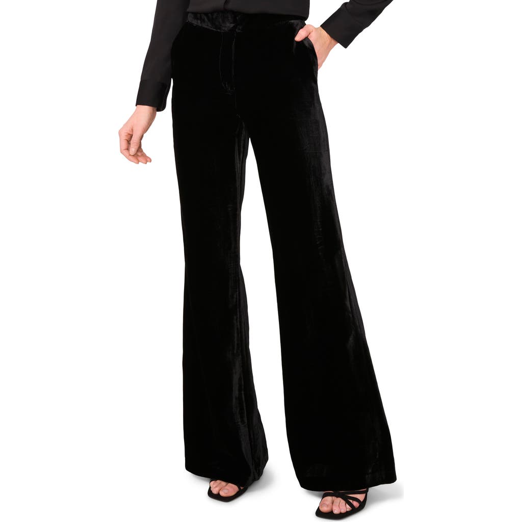 Ted Baker Wide Leg Velvet Pants In Black