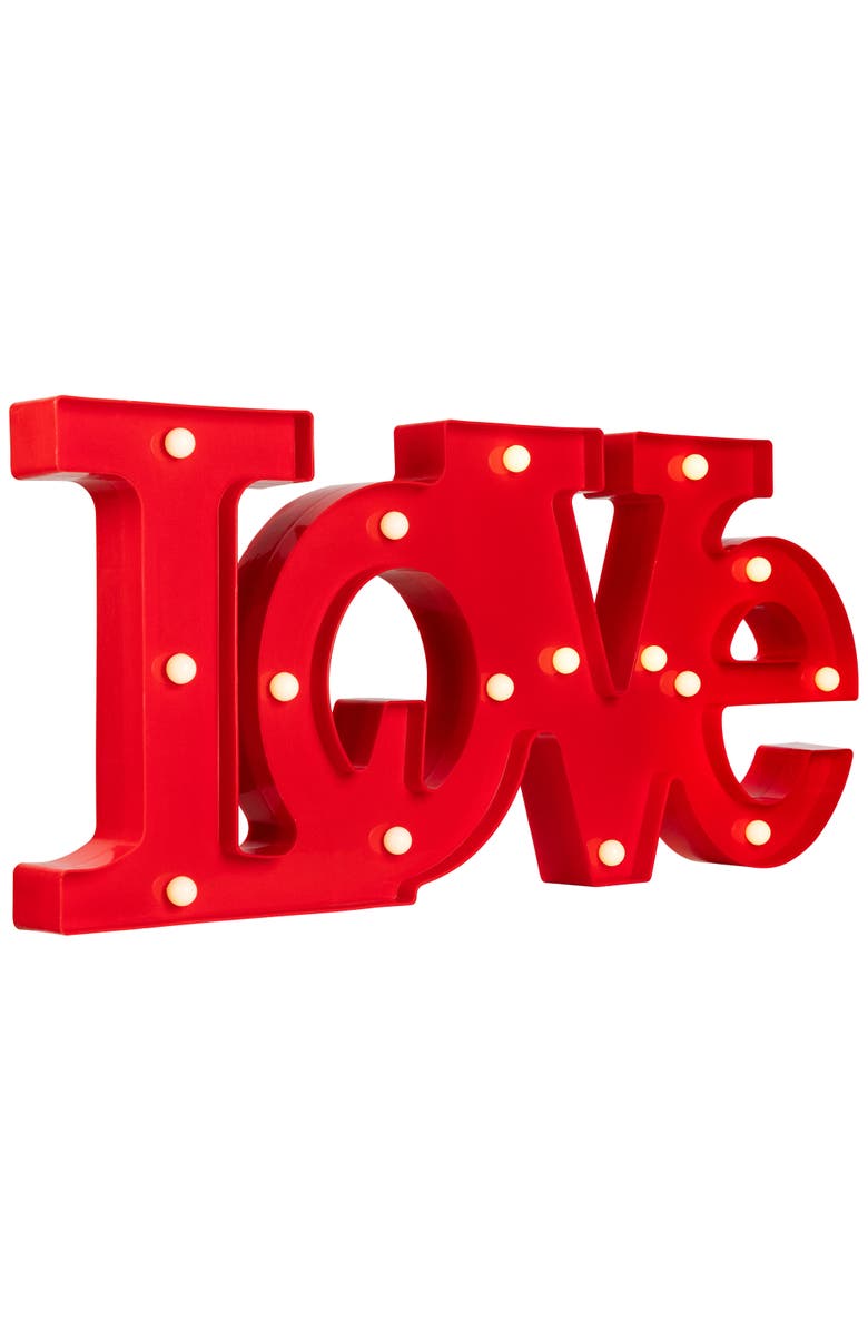 Northlight LED Love Sign Valentine
s Day Marquee Style Wall Art - 20" - Red, Alternate, color, Red