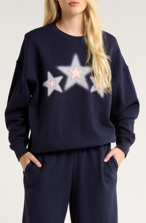 3 Stars Cotton Blend Sweatshirt