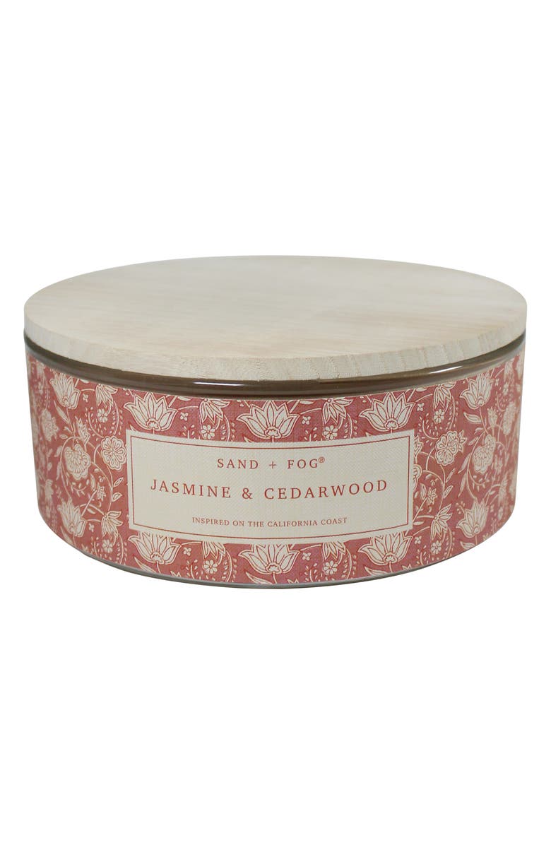 SAND AND FOG Line Wrap Scented Candle, Alternate, color, Jasmine N Cedarwood