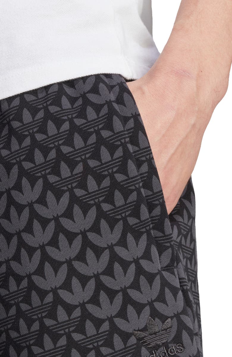 adidas Originals Monogram Cotton French Terry Shorts, Alternate, color, 