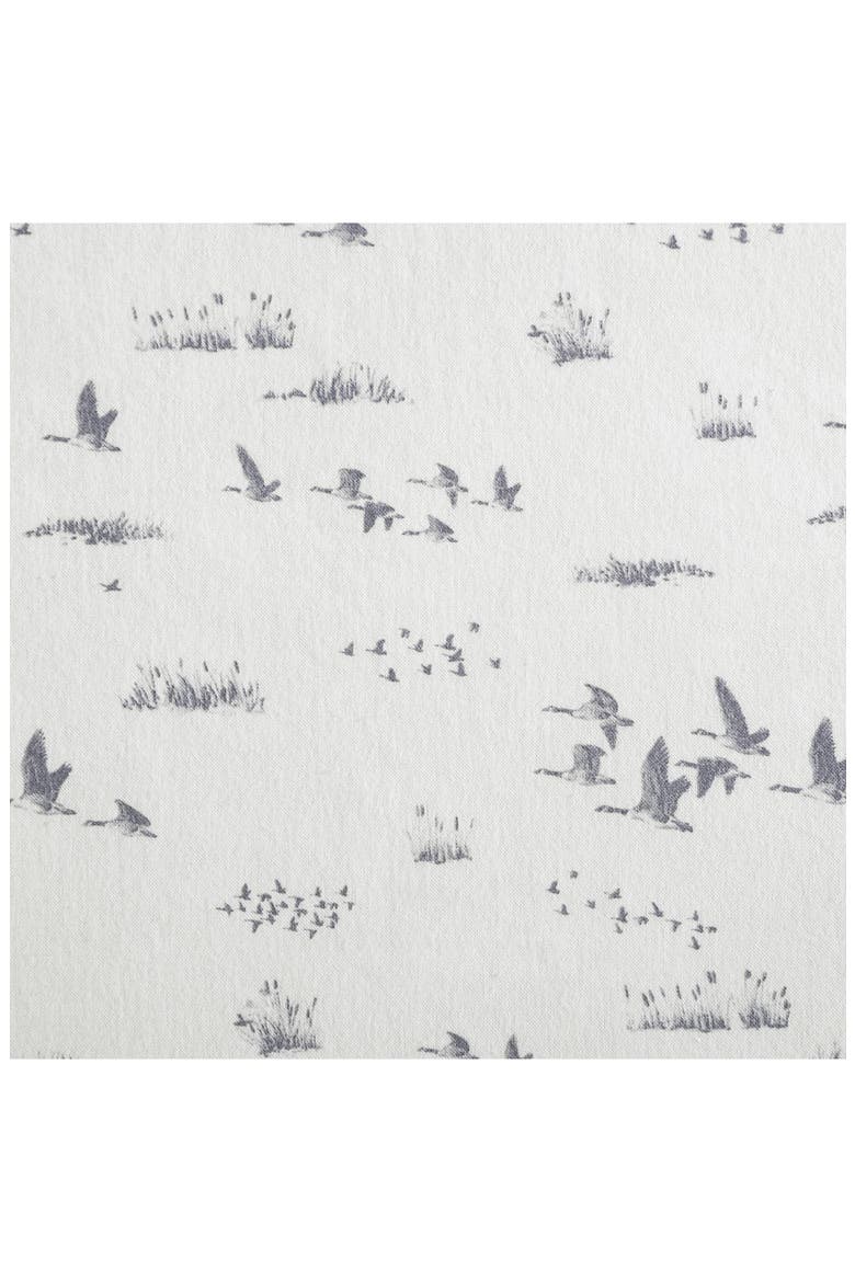 Geese Meadow Cotton Flannel Sheet Set, Alternate, color, LIGHT BEIGE