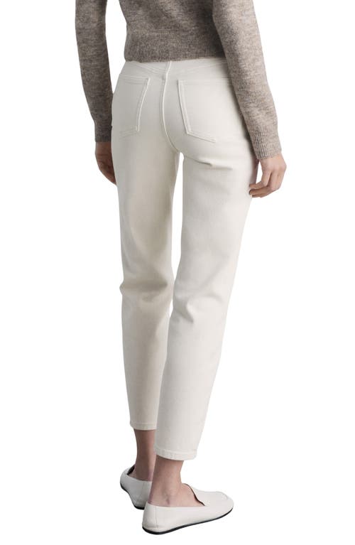 Mango Newmom Comfort High-rise Jeans Ecru In Ecru