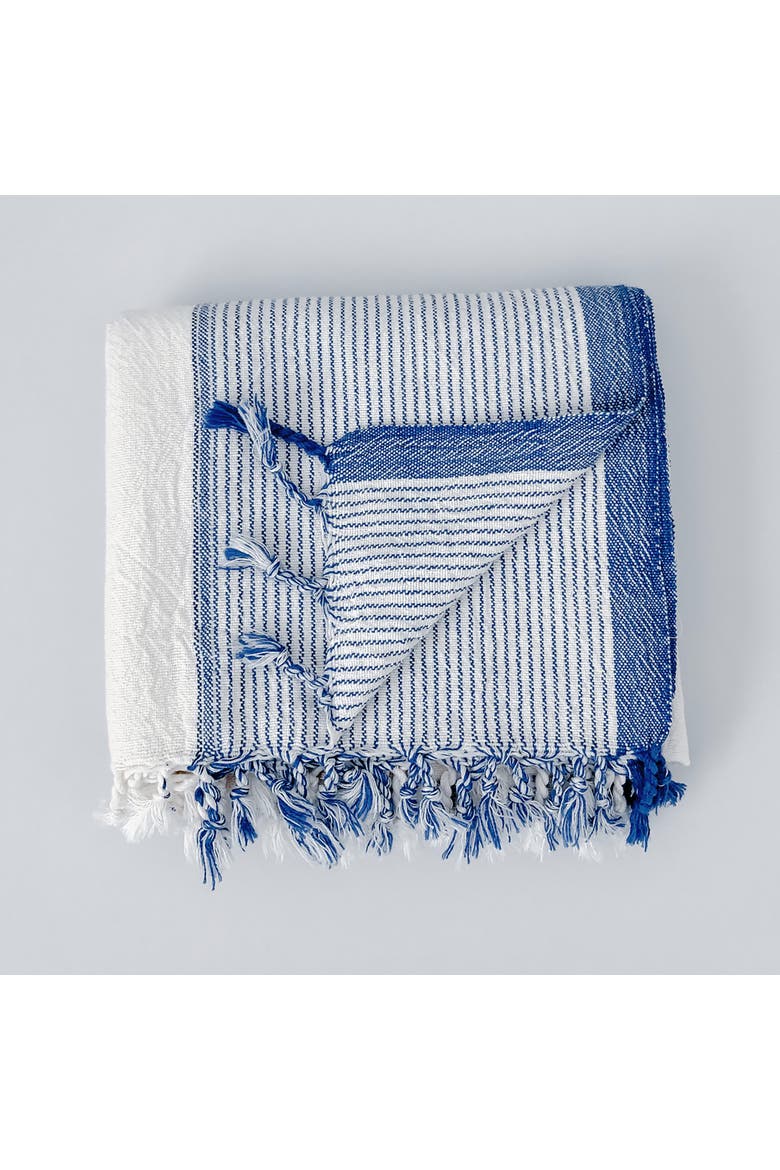 Ivory Blue Tribeca Towel, Main, color, Ivory Blue