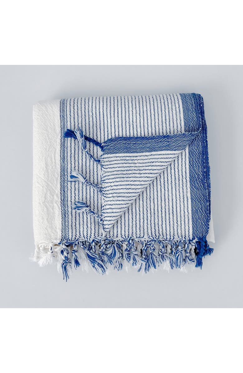 Home & Loft Ivory Blue Tribeca Towel, Main, color, Ivory Blue