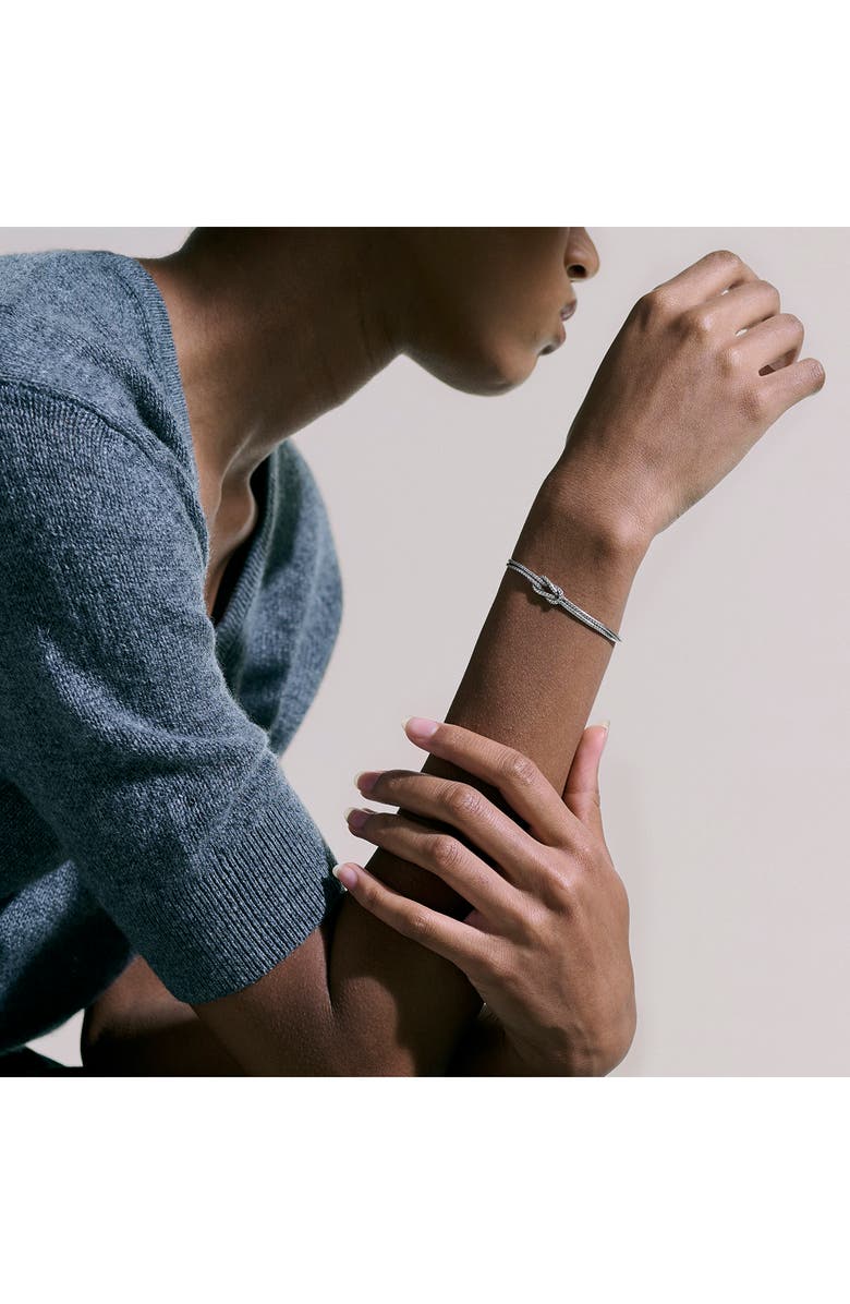 John Hardy Love Knot Bracelet, 3.6mm, Alternate, color, Silver