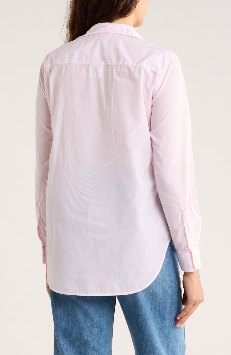 Frank & Eileen Classic Cotton Button-Up Shirt, Alternate, color, White/ Pink Stripe