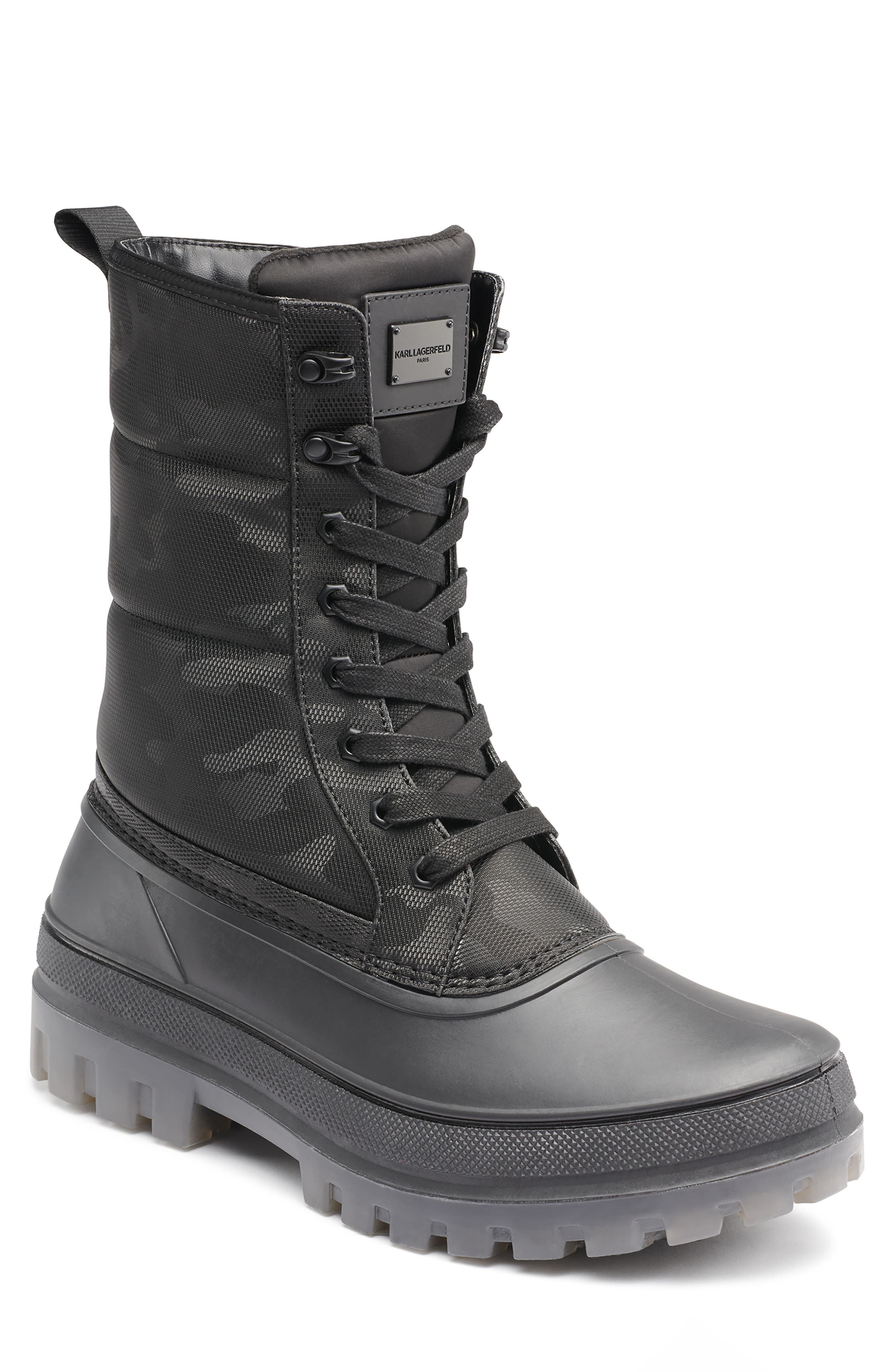 KARL LAGERFELD PARIS Water Resistant Camo Boot
