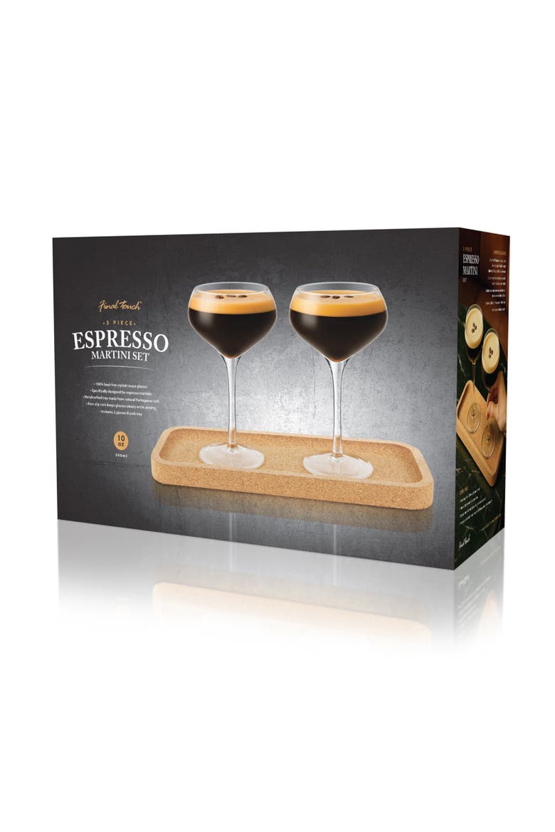 Espresso Martini Set - 3 Pieces - 10 oz, Alternate, color, Clear