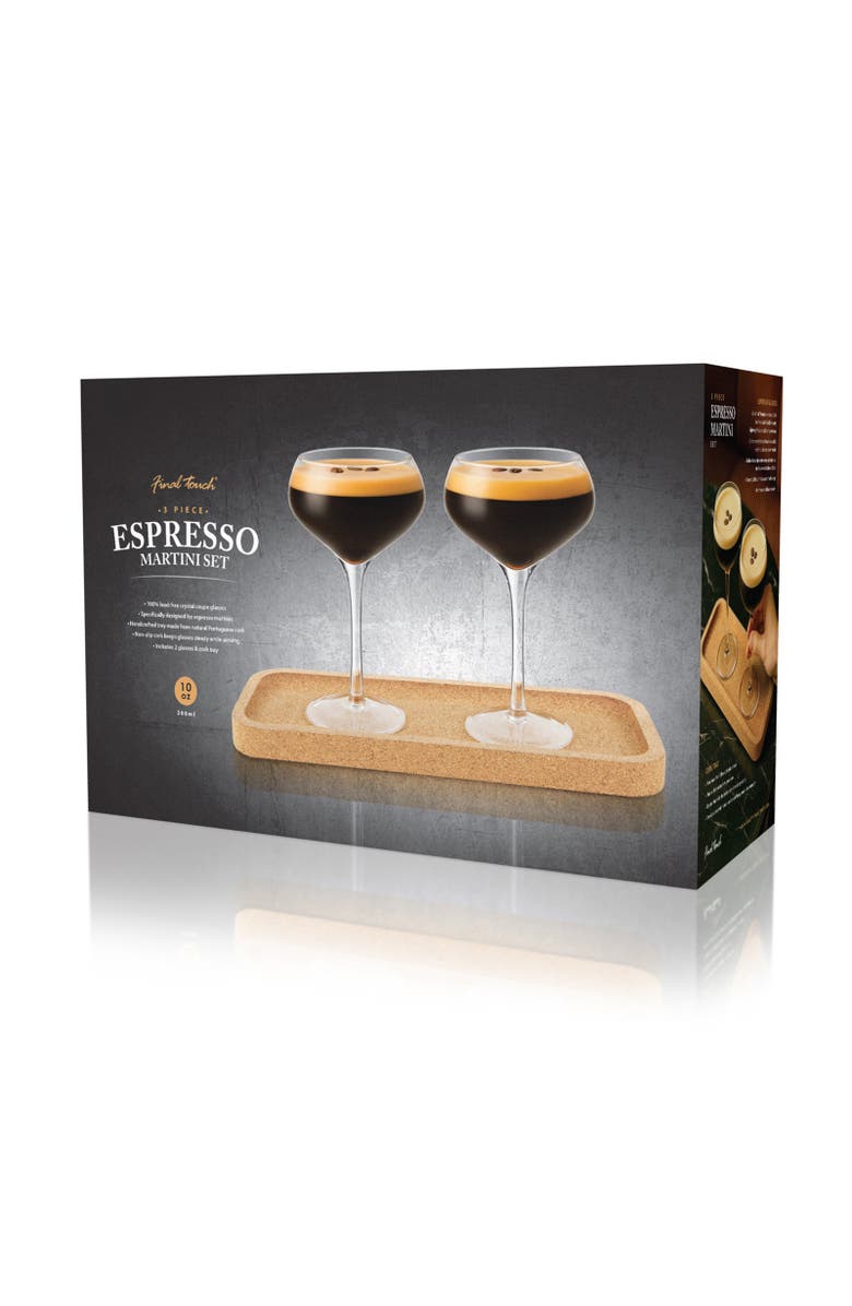 FINAL TOUCH Espresso Martini Set - 3 Pieces - 10 oz, Alternate, color, Clear