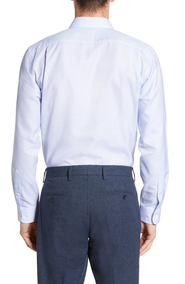 NORDSTROM MEN'S SHOP Trim Fit Stretch Non-Iron Check Dress Shirt, Alternate, color,