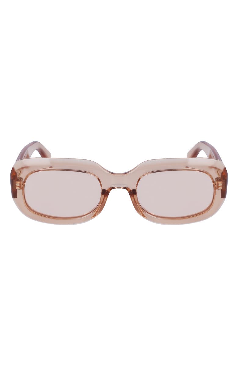 Longchamp Medallion 52mm Rectangular Sunglasses, Main, color, Rose