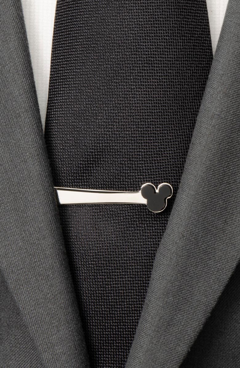 Cufflinks, Inc. Mickey Mouse Stainless Steel Tie Bar, Alternate, color, Silver