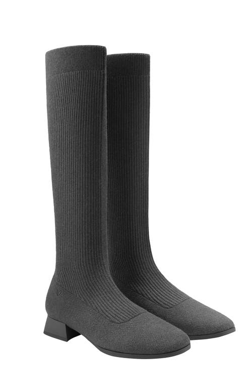 Vivaia Tara Pro Square-toe Water Repellent Wool Knee-high Boots In Gray
