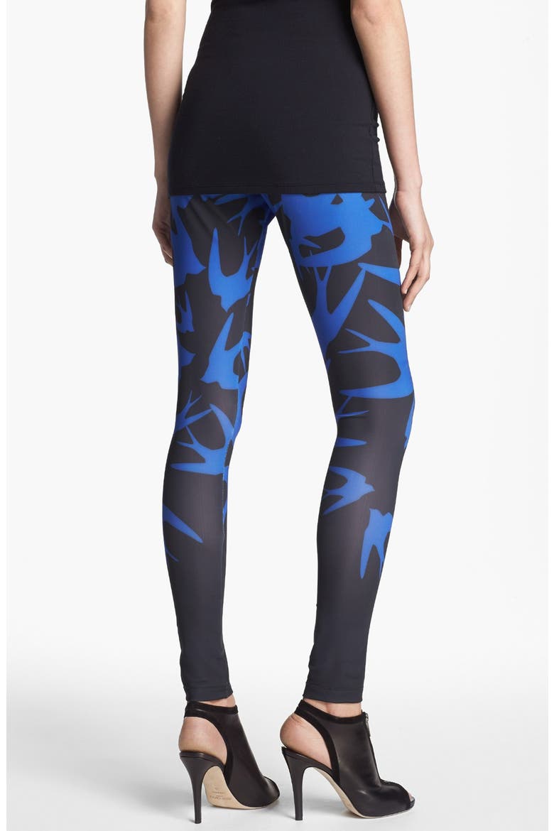 by Alexander McQueen Print Leggings, Alternate, color, NAVY/ COBALT