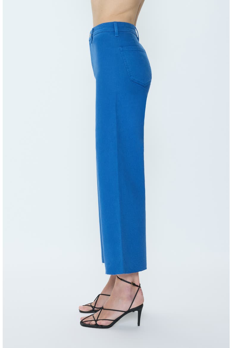 Penny Crop High Waist Raw Hem Wide Leg Jeans, Alternate, color, CIEL