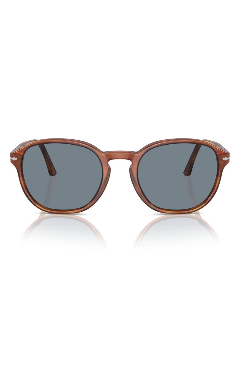 Persol 53mm Pillow Sunglasses, Alternate, color, Light Blue